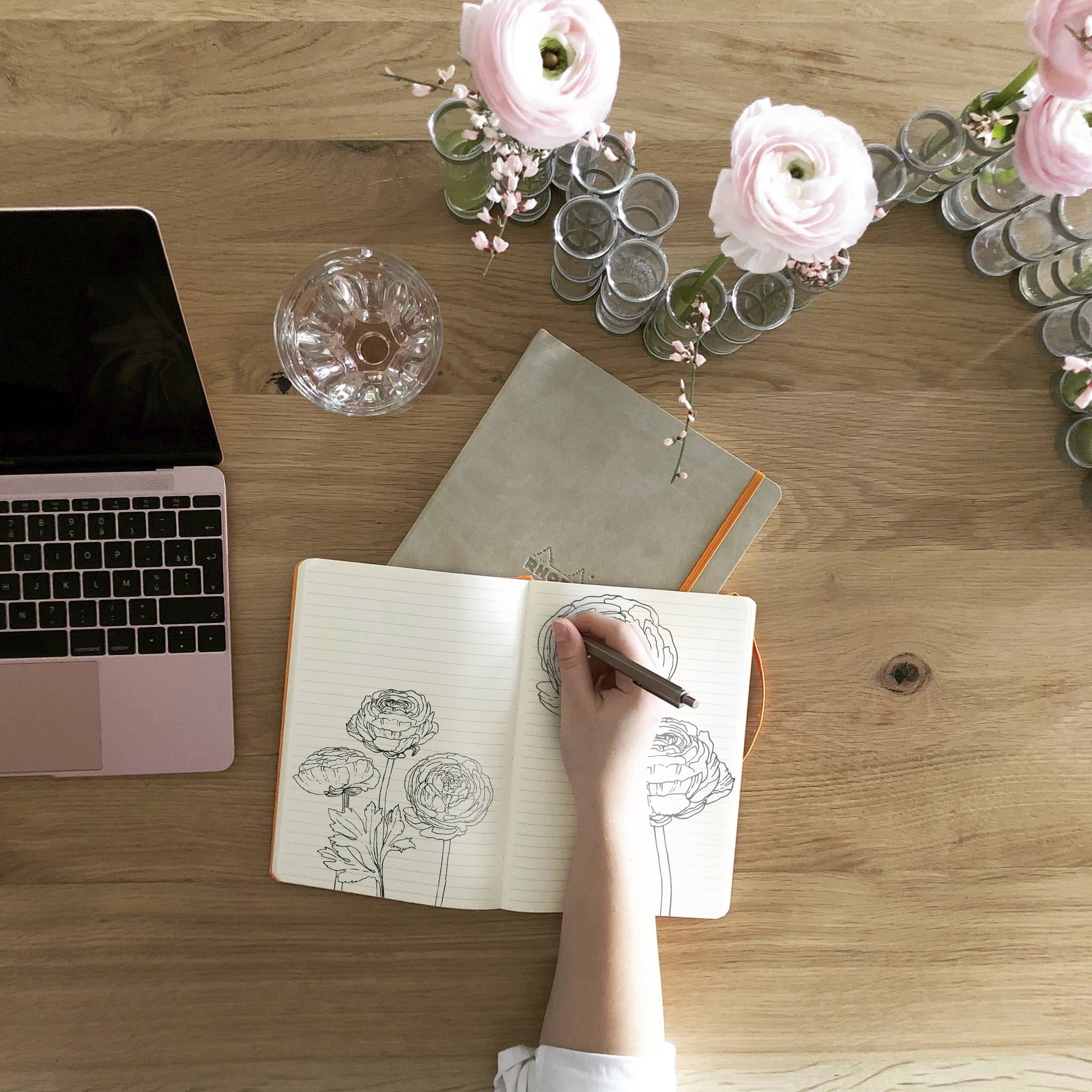 Rhodia Notizbuch A5 Softcover, 80 Bl 90g, liniert, Beige 117405C