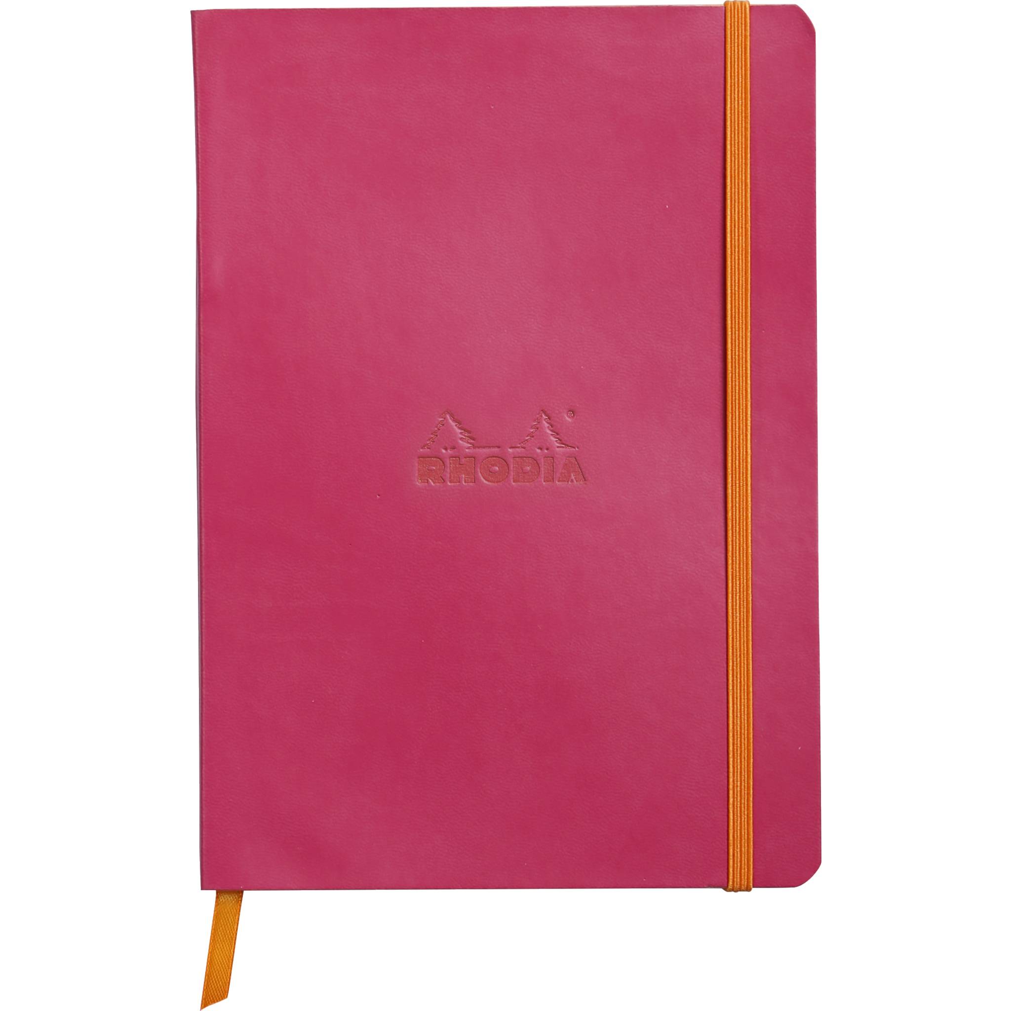 Rhodia Notizbuch A5 Softcover, 80 Bl elfenbein 90g, liniert, Himbeer 117412C