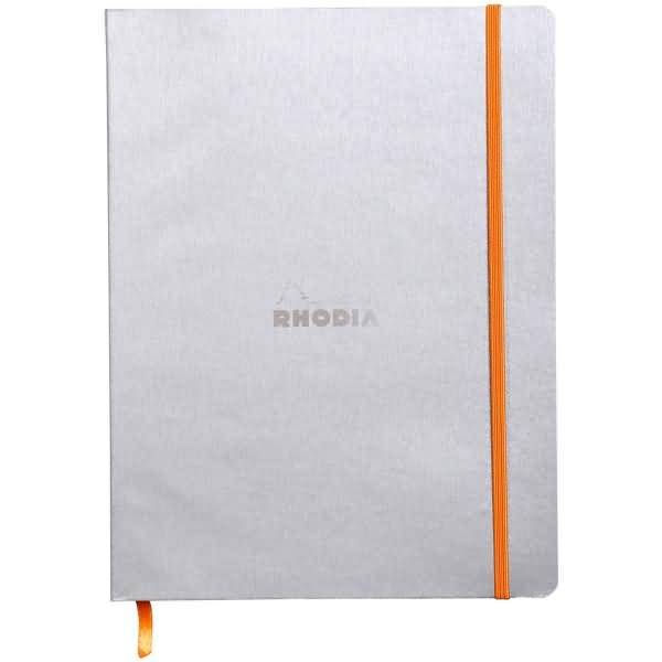 Notizbuch Flex 19x25cm liniert 90g/qm 80 Blatt silber