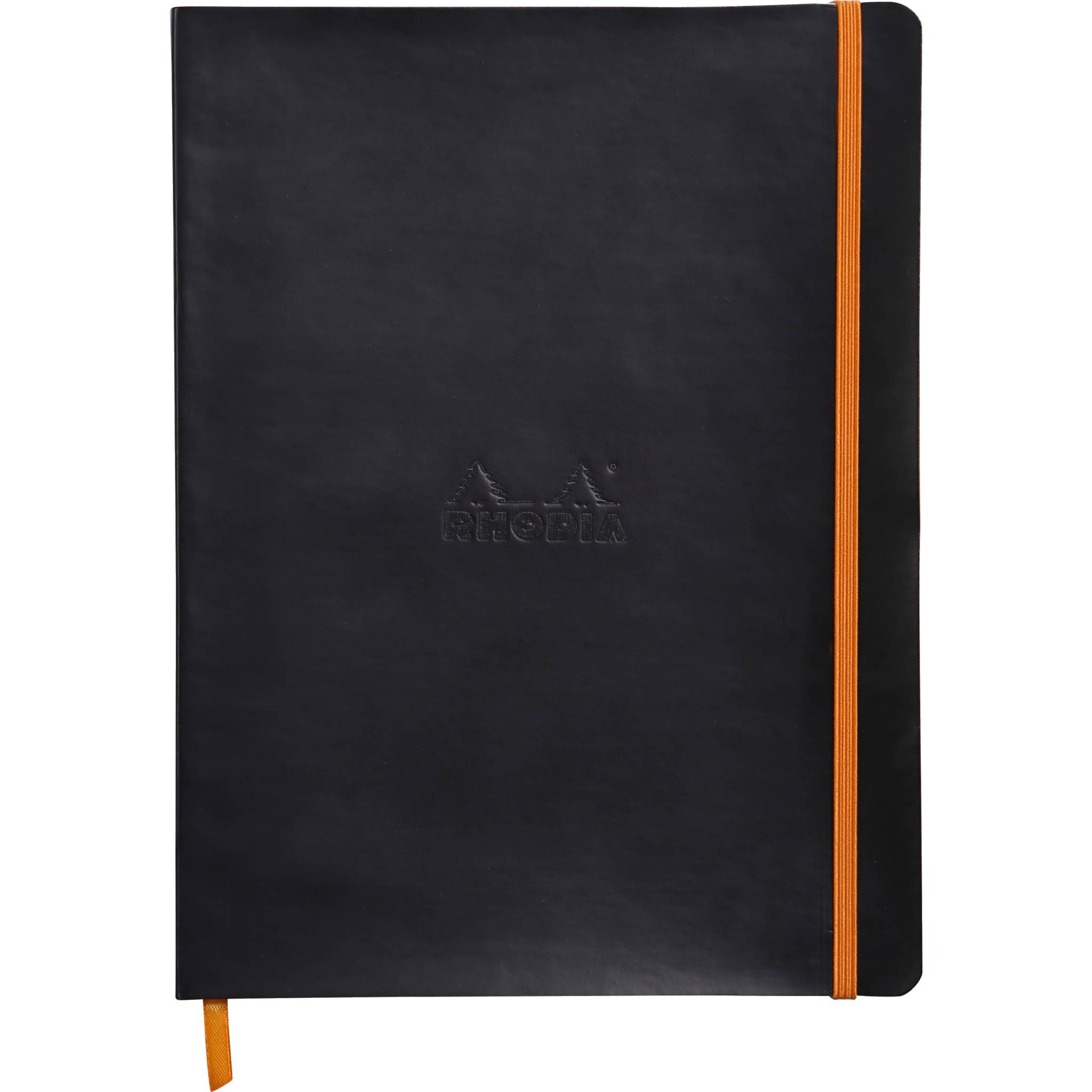 Rhodia flexibles Notizbuch 19x25cm, 80 Bl liniert, Papier 90g, Schwarz 117502C