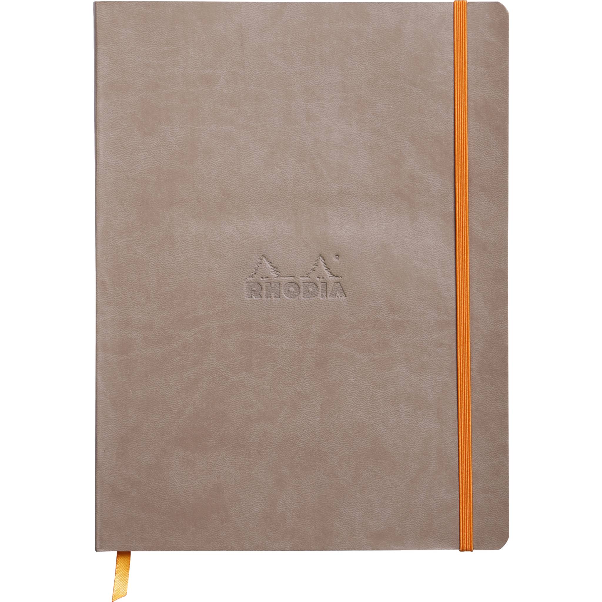 Rhodia flexibles Notizbuch 19x25cm, 80 Bl liniert, Papier 90g, Taupe 117504C