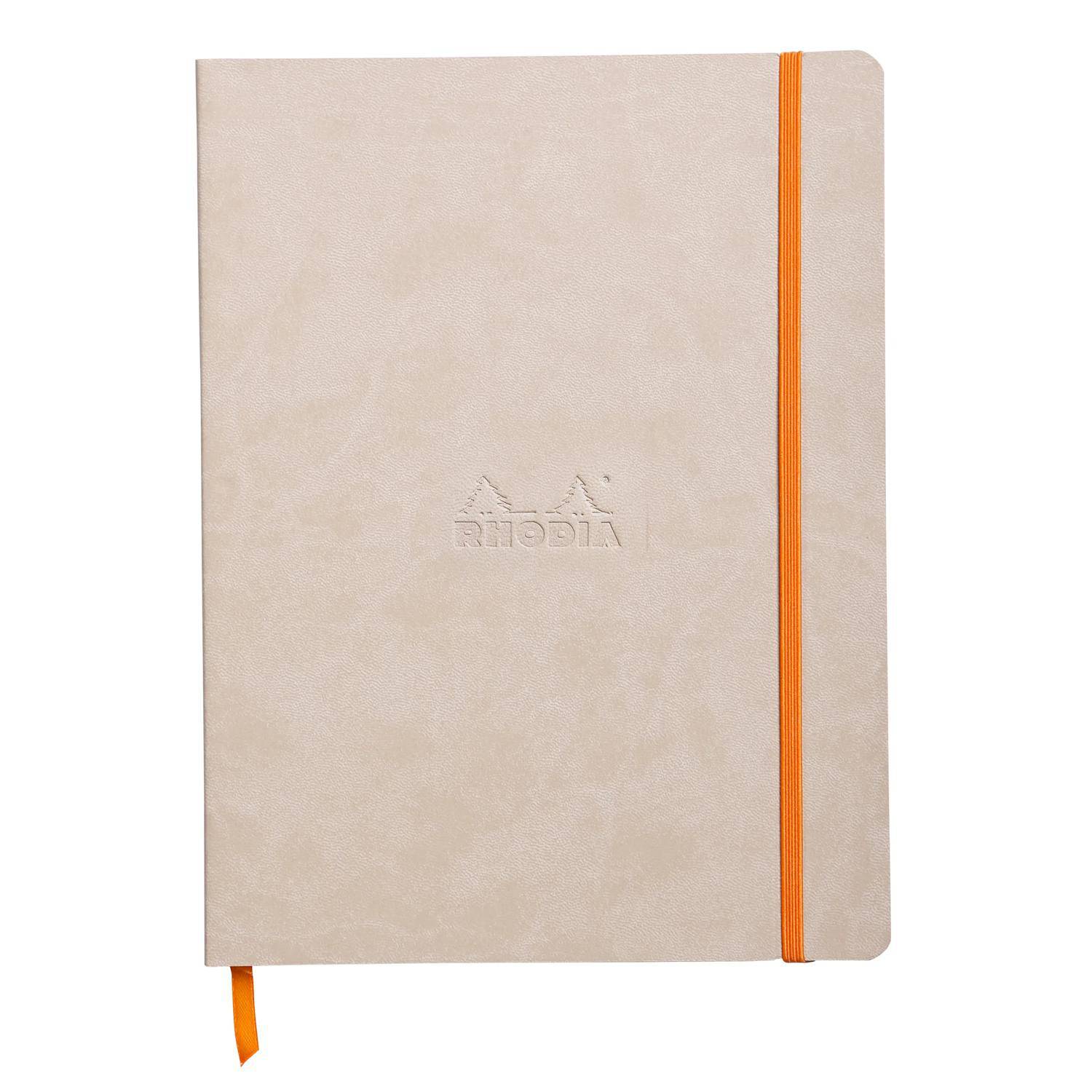 Rhodia flexibles Notizbuch 19x25cm, 80 Bl liniert, Papier 90g, Beige 117505C
