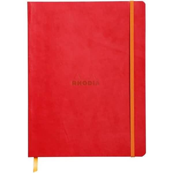 Notizbuch Flex 19x25cm liniert 90g/qm 80 Blatt mohnrot