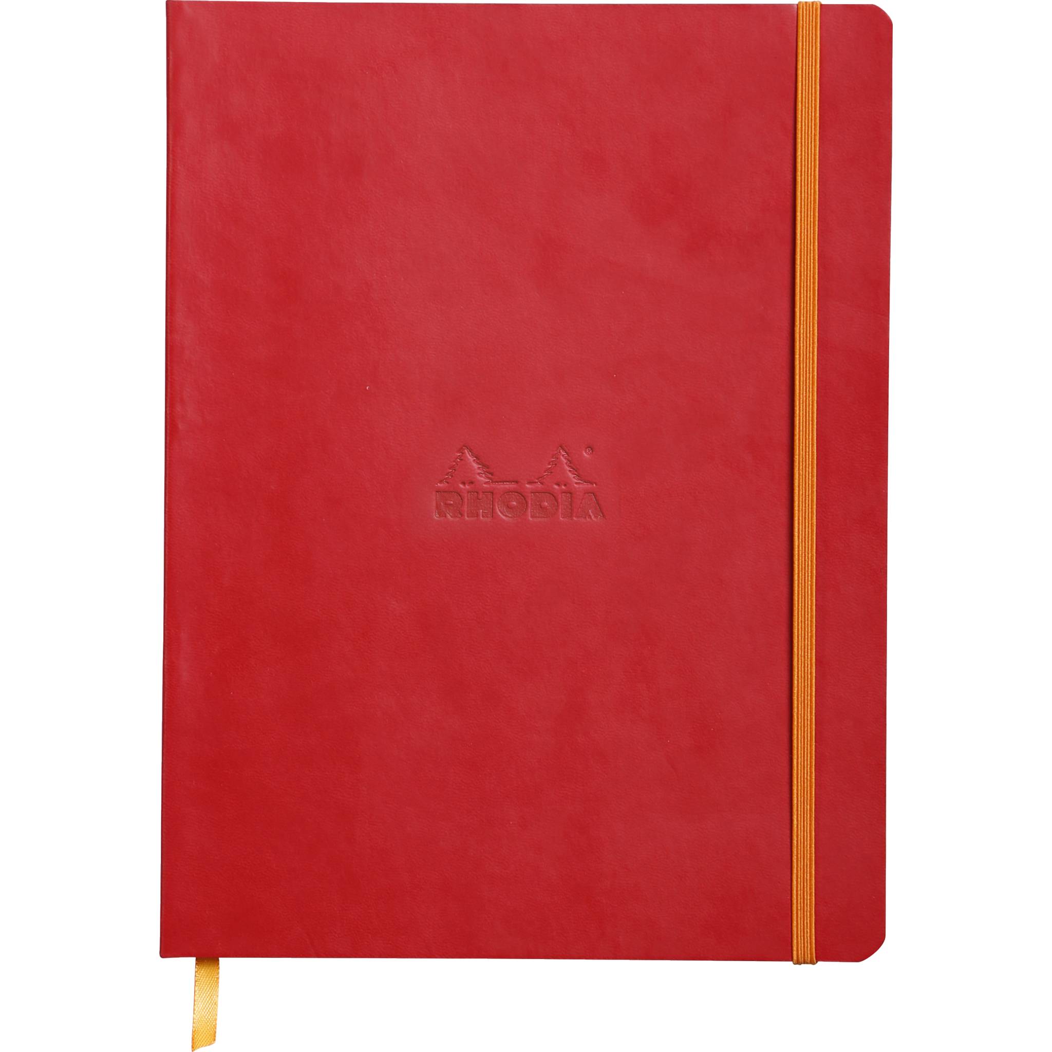 Rhodia flexibles Notizbuch 19x25cm, 80 Bl liniert, Papier 90g, Mohnrot 117513C