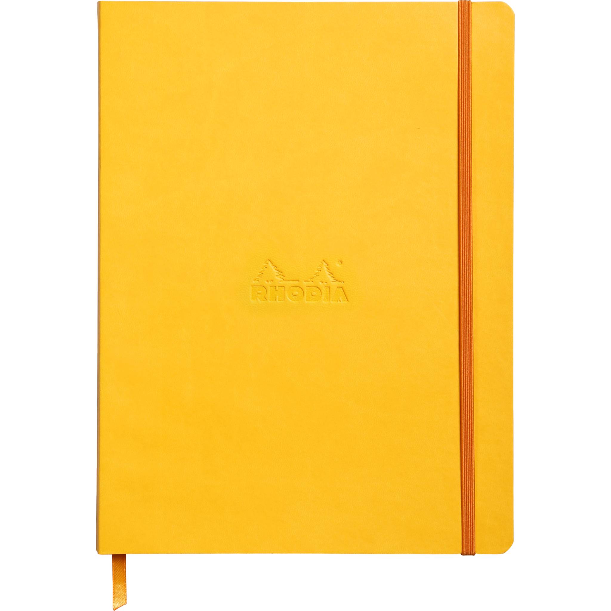 Rhodia Notizbuch 19x25cm, 80 Bl dot/kariert, Papier 90g, Narzisse 117566C