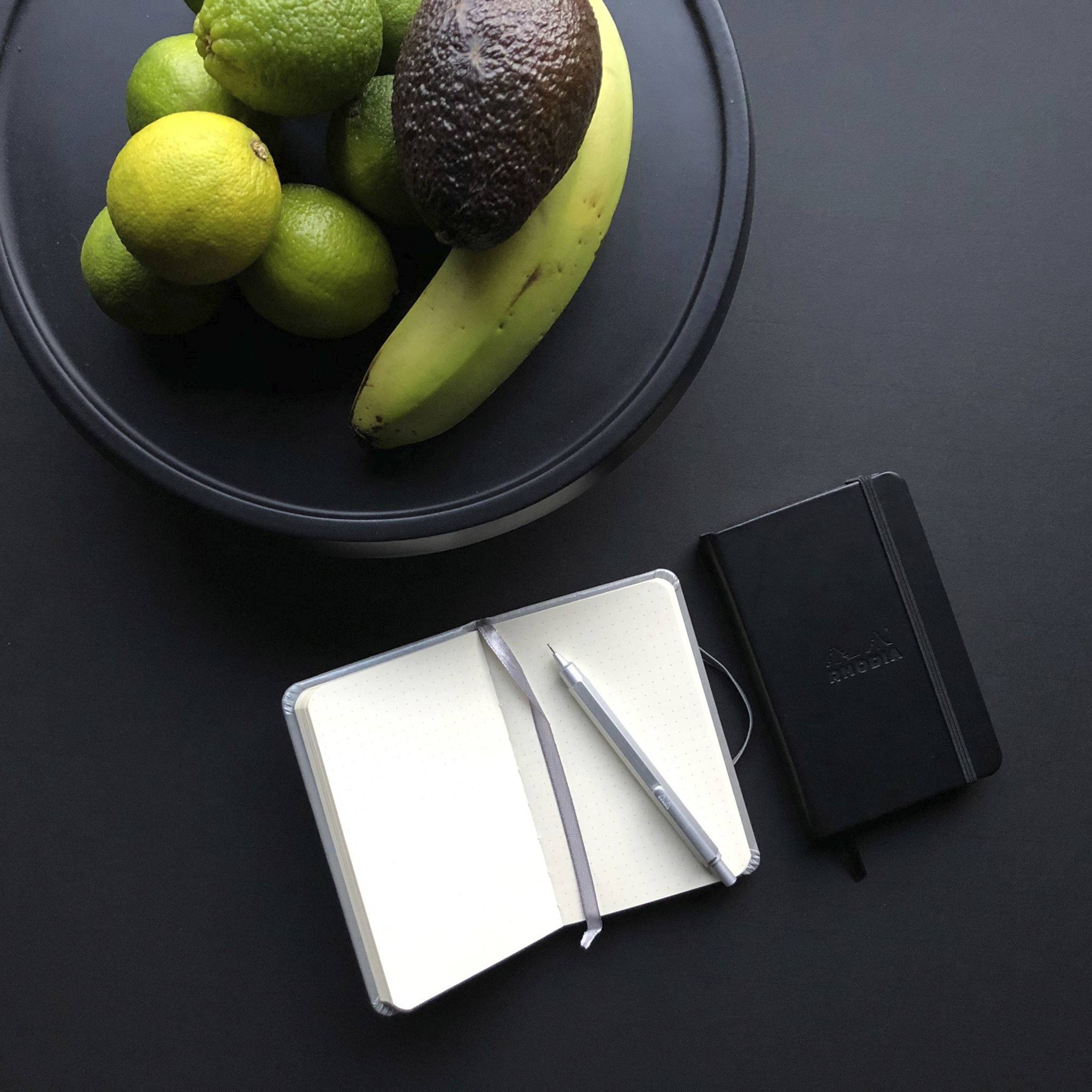 Rhodia Webnotebok Rhodia A6 9x14cm 96 Blatt dot/punktkariert 90g Schwarz 118569C