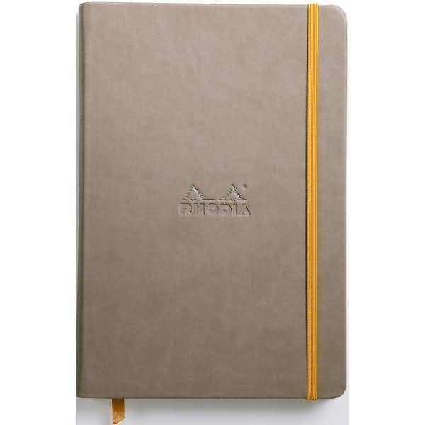 Notizbuch Rhodiarama A5 14,8x21cm 96 Blatt 90g liniert mausgrau