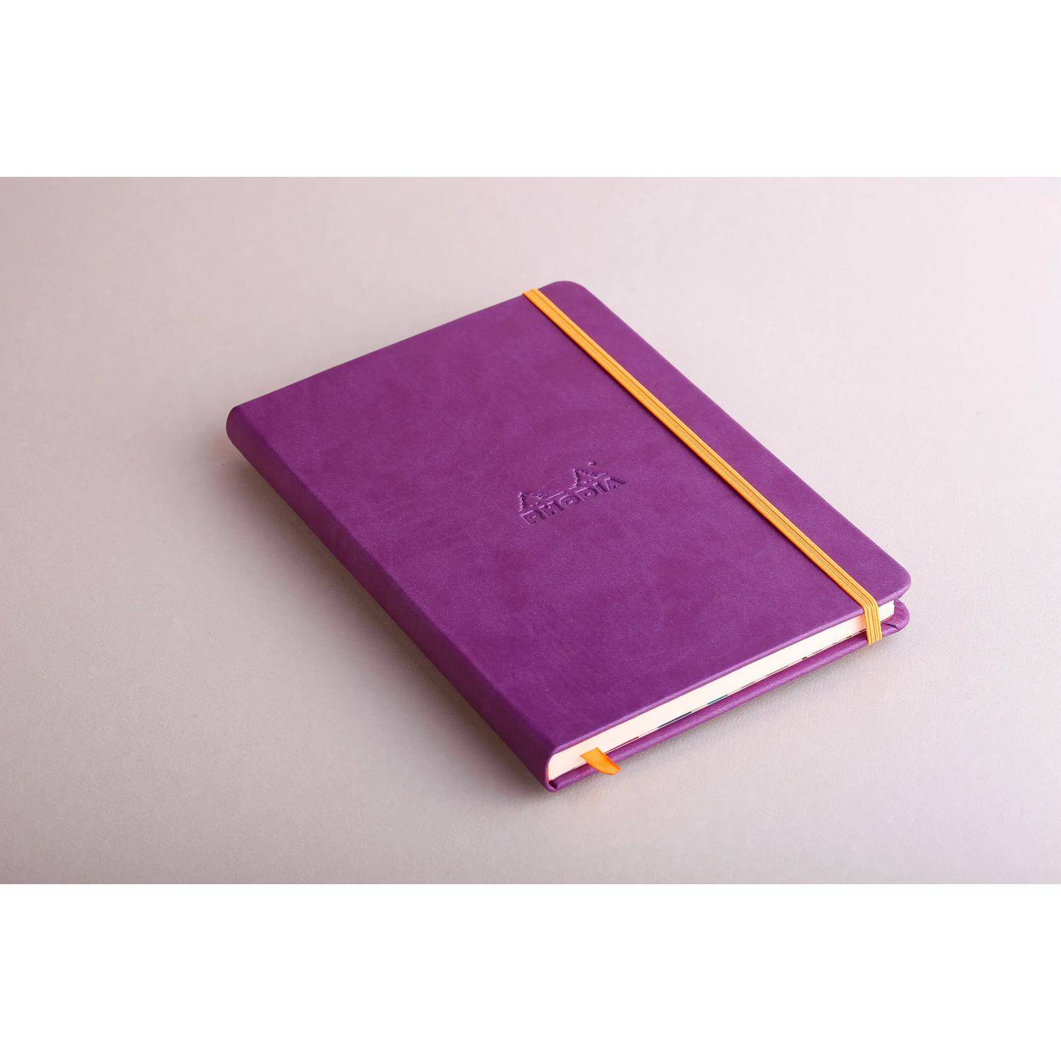 Rhodia Notizbuch A5, fester Einband, 96 Bl blanko, Papier 90g, Violett 118750C