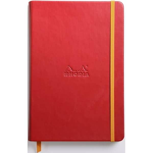 Notizbuch Rhodiarama A5 14,8x21cm 96 Blatt 90g liniert mohnrot