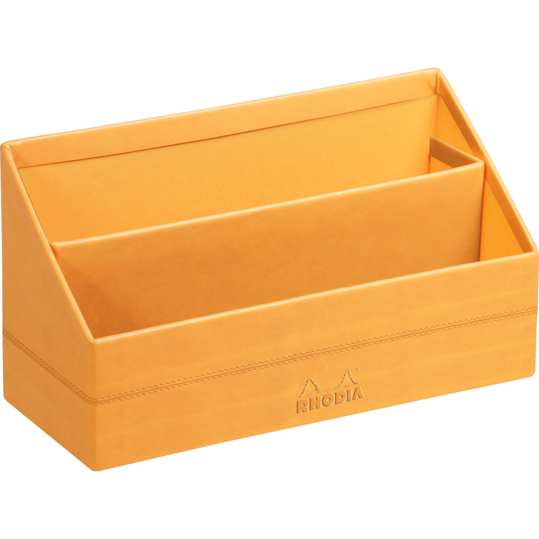 Rhodia Rhodiarama Briefständer aus Kunstleder, 25x10x14cm - Orange 118840C