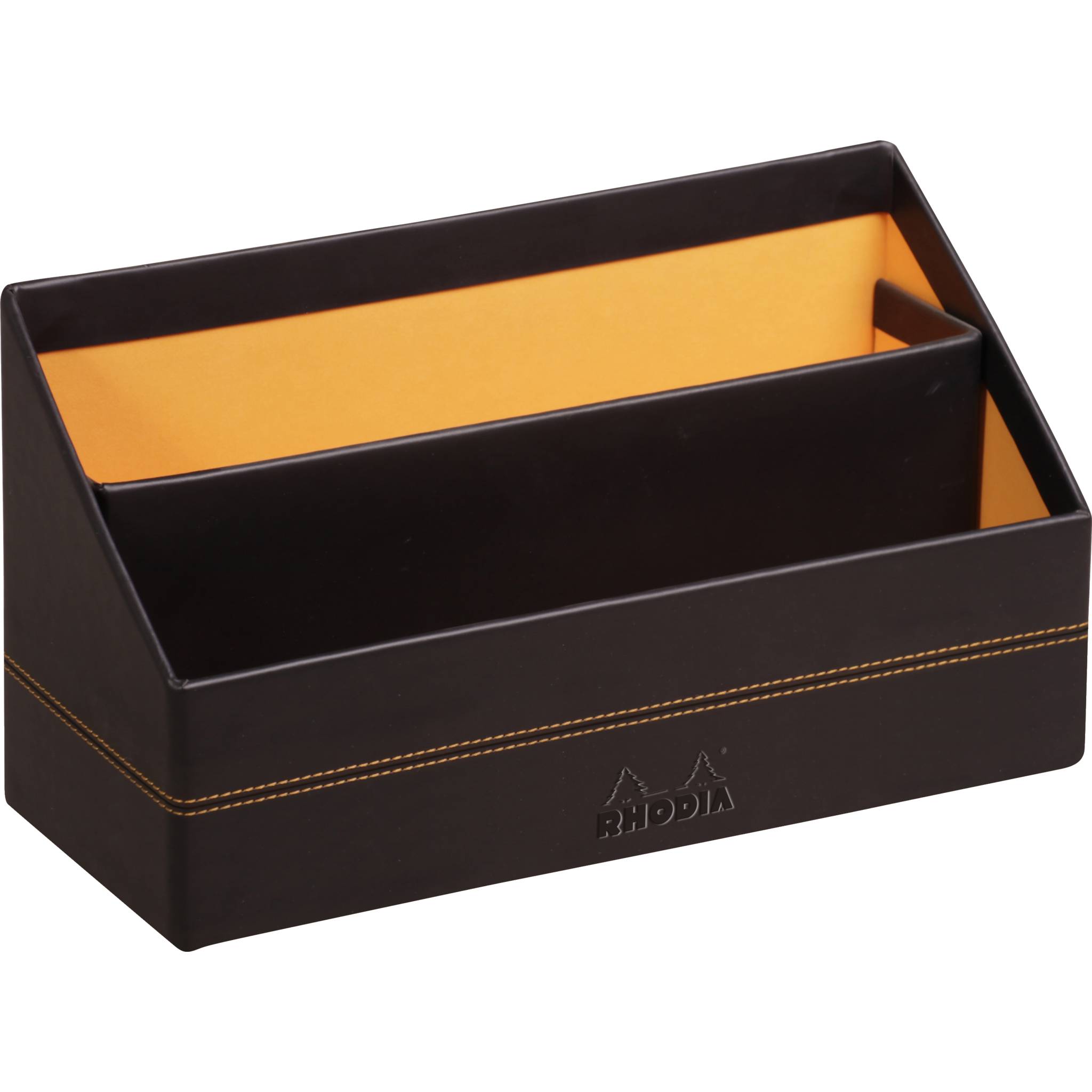 Rhodia Rhodiarama Briefständer aus Kunstleder, 25x10x14cm - Schwarz 118846C
