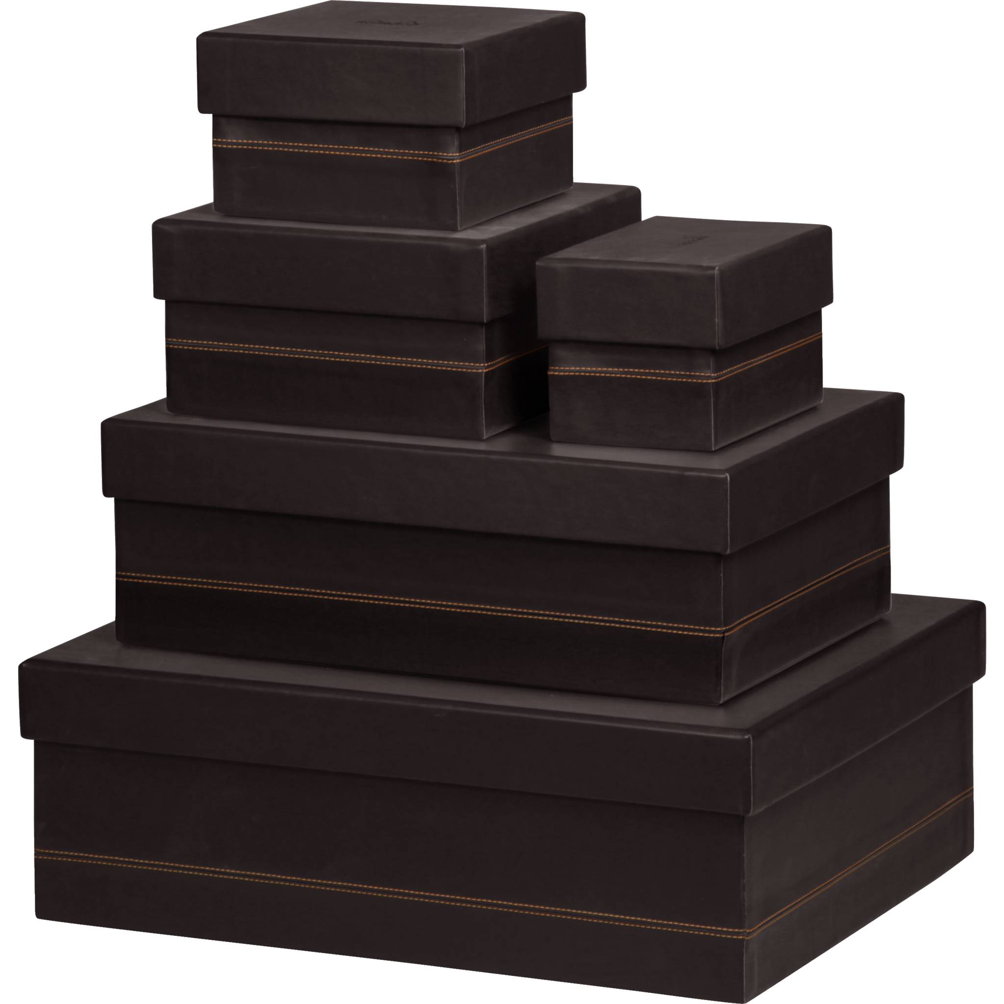 Rhodia Set mit 5 Boxen aus Kunstleder 44x34x16cm - Schwarz 118886C