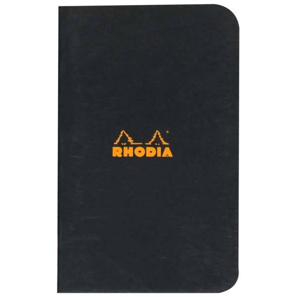 Notizheft 7,5x12cm kariert 48 Blatt schwarz