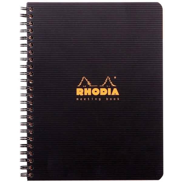 Notizbuch A5+ 80 Blatt Wire-O-Bindung 90g mit Vordruck schwarz