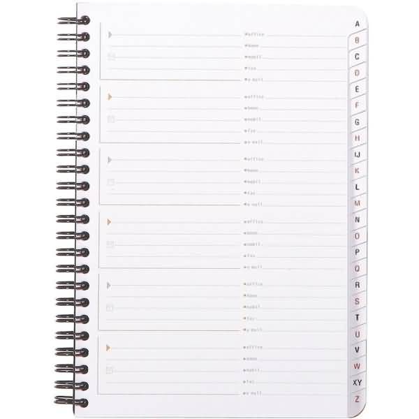 Notizbuch A5 80 Blatt Wire-O-Bindung 90g 80 Blatt mit Vordruck schwarz