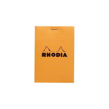 RHODIA Notizblock No. 12, 85 x 120 mm, kariert, orange