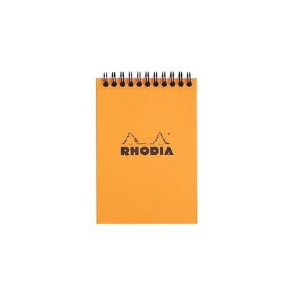 RHODIA Spiralnotizblock No. 13, DIN A6, kariert, orange