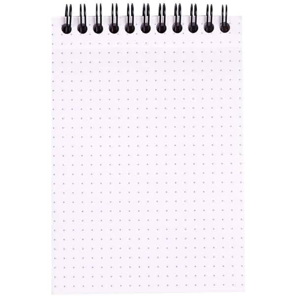 Spiralnotizblock A6 80 Blatt 80g Dot Lineatur schwarz