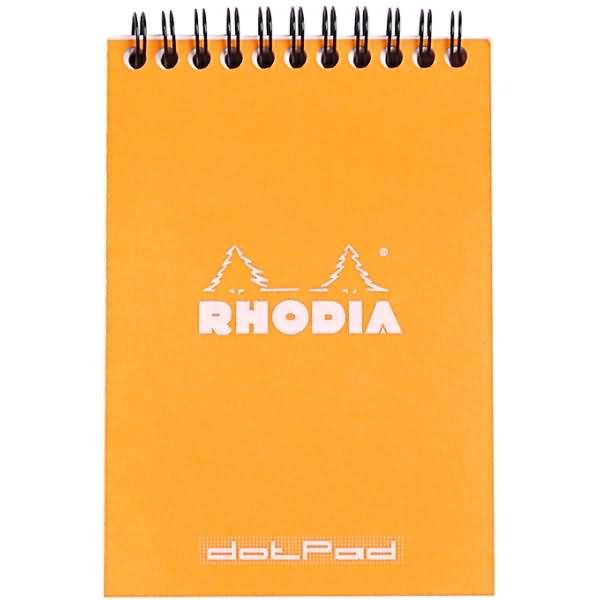 Spiralnotizblock A6 80 Blatt 80g Dot Lineatur orange