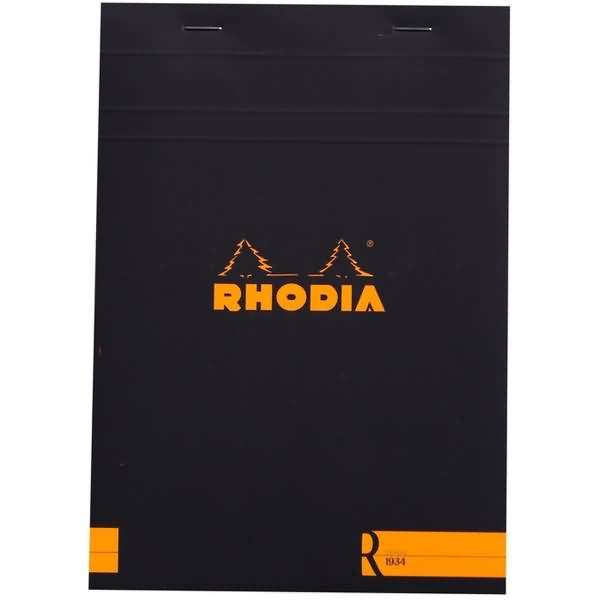 Schreibblock Rhodia Nr. 16 A5 70 Blatt liniert schwarz