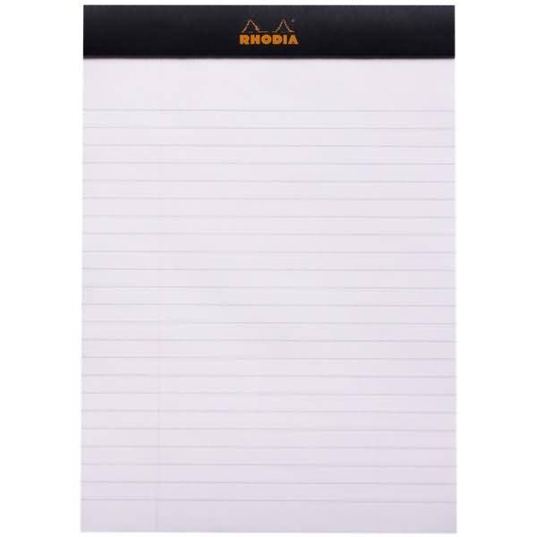 Notizblock Rhodia Nr. 16 A5 liniert mit Rand 80 Blatt schwarz