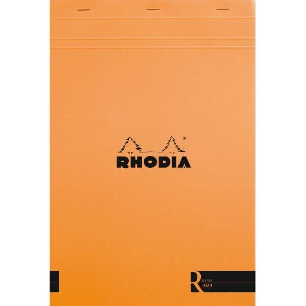 Notizblock Nr. 19 A4+ 21x31,8cm 80 Blatt 80g liniert mit Rand orange