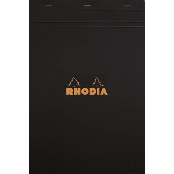 Notizblock Rhodia Nr. 18 A4 kariert 80 Blatt schwarz