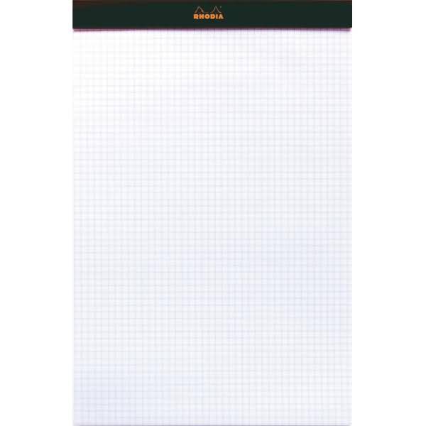 Notizblock Rhodia Nr. 18 A4 kariert 80 Blatt schwarz