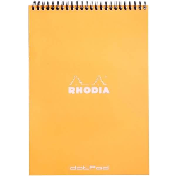 Spiralnotizblock A4 80 Blatt 80g Dot Lineatur orange