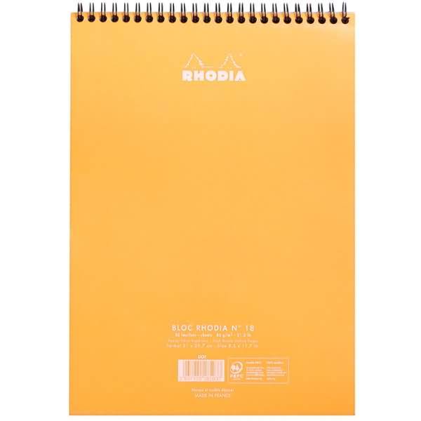 Spiralnotizblock A4 80 Blatt 80g Dot Lineatur orange