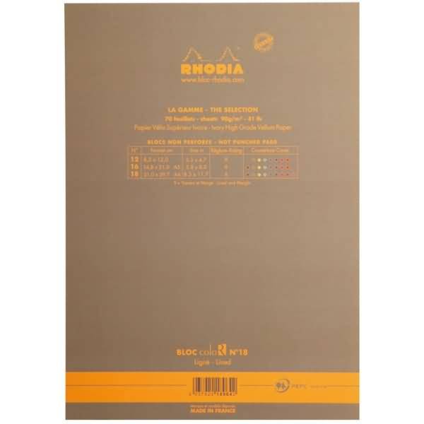 Notizblock color A4 liniert 70 Blatt mausgrau