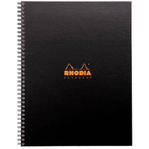 Notizbuch Notebook Rhodiactive A4 21x29,7cm 80 Blatt 90g kariert schwarz