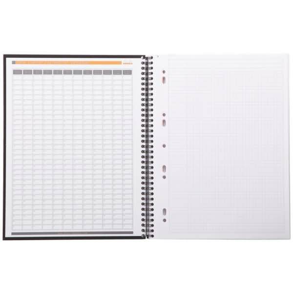 Notizbuch Notebook Rhodiactive A4 21x29,7cm 80 Blatt 90g kariert schwarz