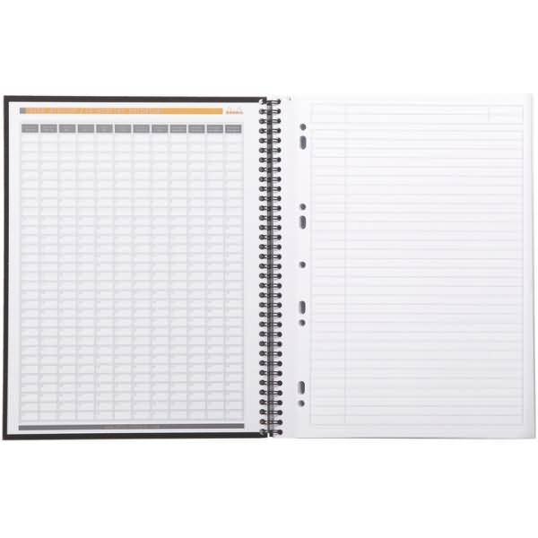 Notizbuch Notebook Rhodiactive A4 21x29,7cm 80 Blatt 90g liniert schwarz
