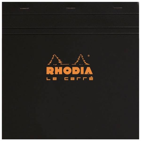 Schreibblock Rhodia Nr. 21 Rhodia Le Carre 21x21cm 80 Blatt kariert schwarz