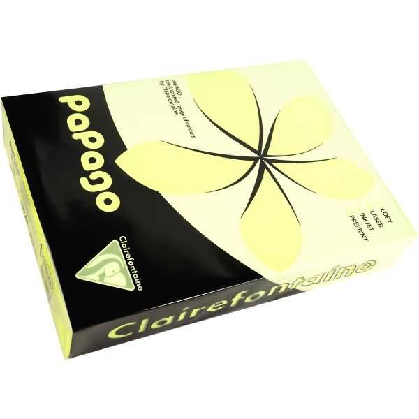 Multifunktionspapier Papago Fluo A4 210x297mm 80g/qm leuchtgelb VE=500 Blatt