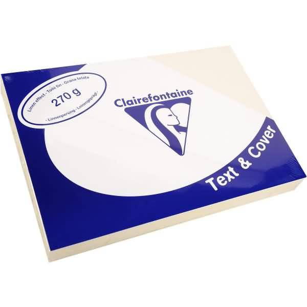 Deckblätter A4 210x297mm 270g/qm elfenbein Leinen VE=100 Blatt