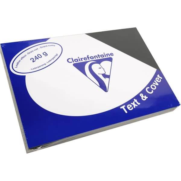 Deckblätter A4 210x297mm 240g/qm schwarz Leder VE=100 Blatt