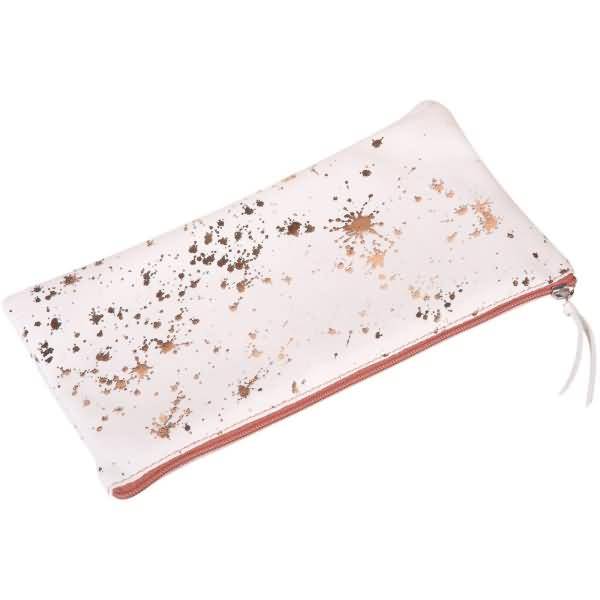 Schlampermäppchen Cosmicuir Leder flach 22x11cm copper