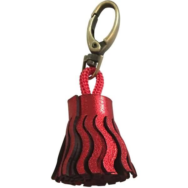 Schlüsselanhänger Leder 4x2,5cm red