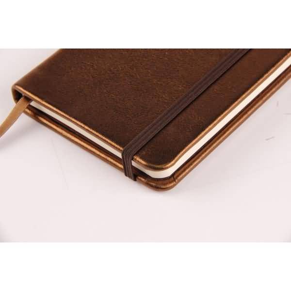 Notizbuch fest A6 72 Blatt blanko brown