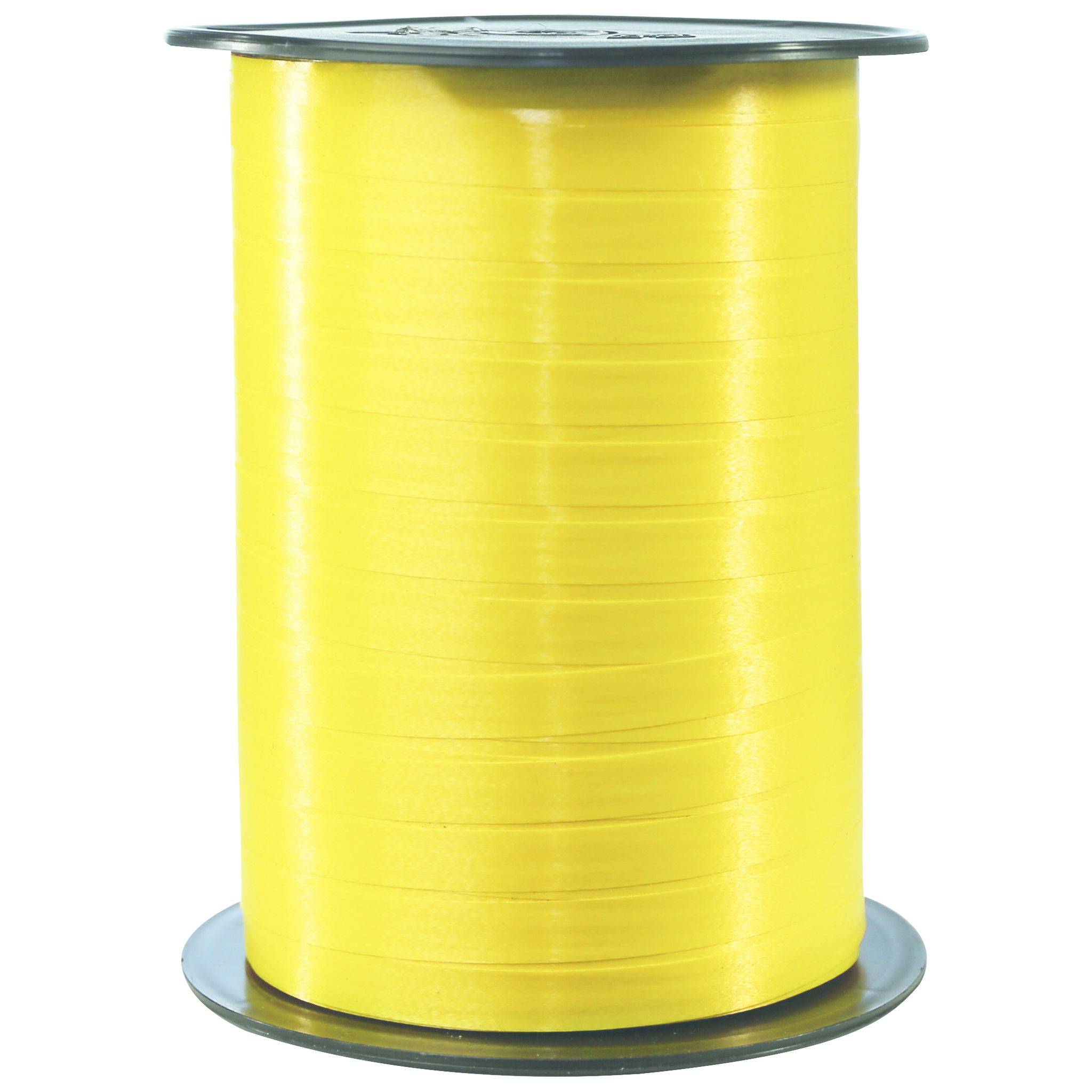 Clairefontaine Spule Geschenkband, glatt, 7mm x 500m - Zitronengelb| 601715C