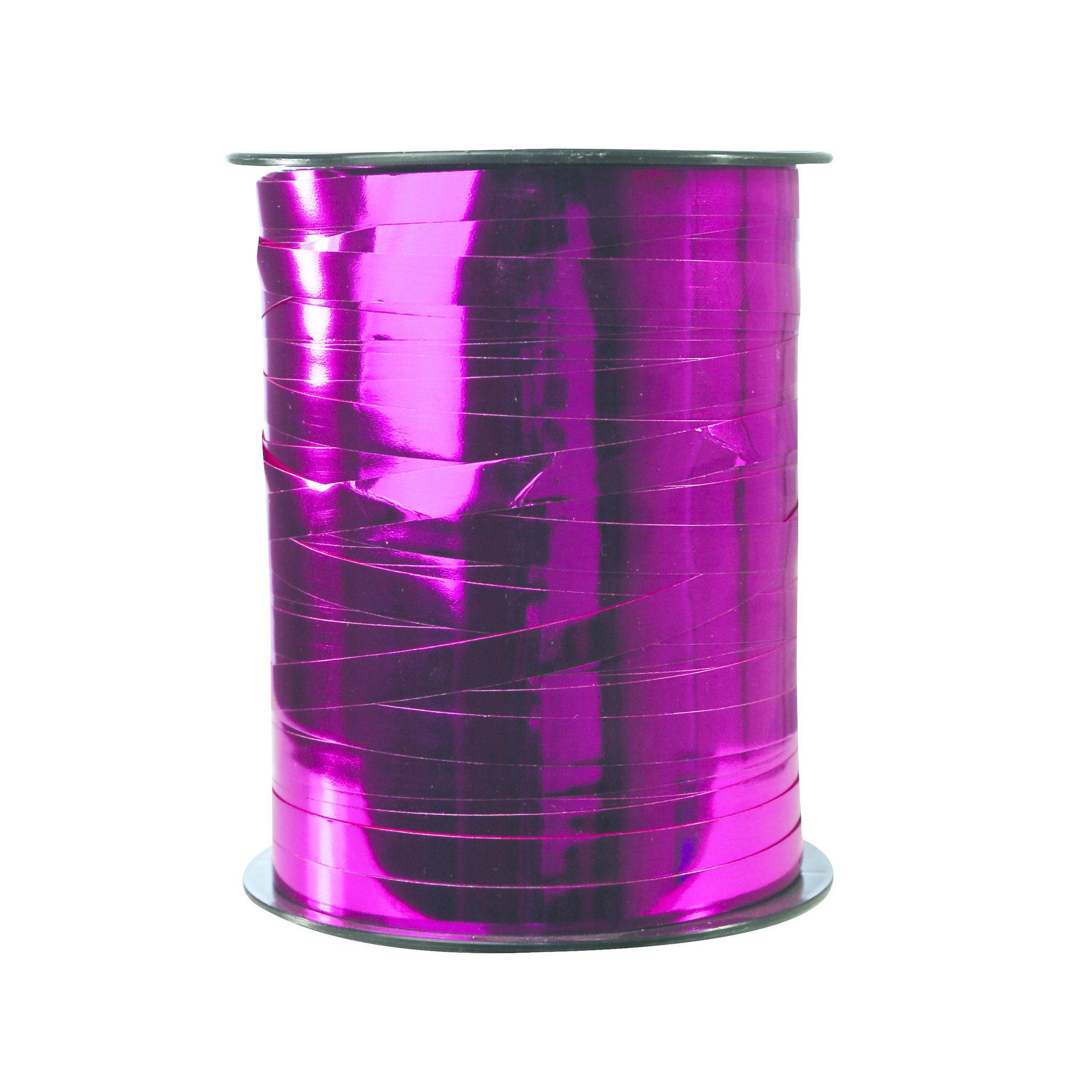 Clairefontaine Spule Geschenkband, Metallic, 7mm x 250m - Zyklamenrot 602008C