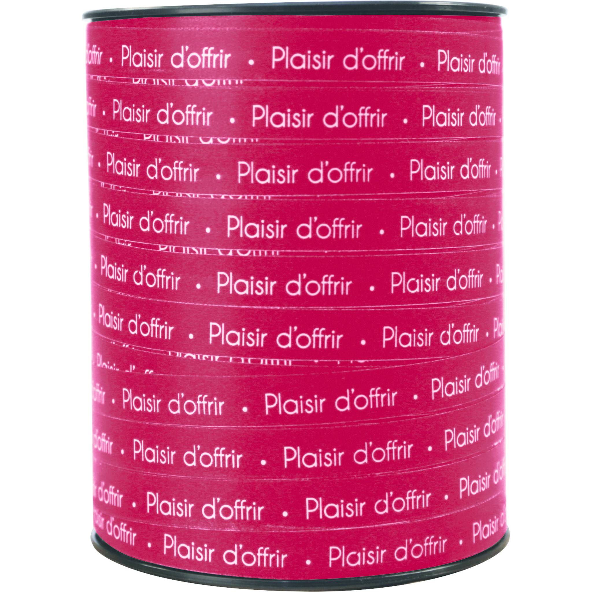 Clairefontaine Geschenkband 250mx10mm, Beschriftung Plaisir d'offrir Rot 602106C