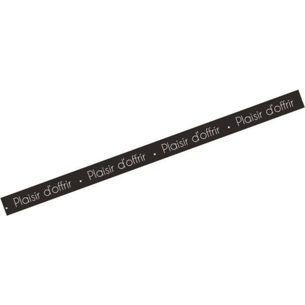 Geschenkband 'Plaisir d'offrir' 10mmx225m schwarz-weiß
