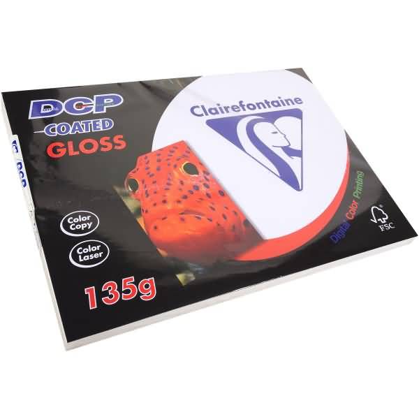 Laser- /Inkjetpapier DCP gestrichen Gloss A3 420x297mm 135g/qm weiß VE=250 Blatt