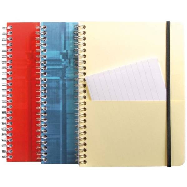 Kollegblock Pocket Book A5 60 Blatt 90g/qm liniert mit Innentaschen farbig sortiert