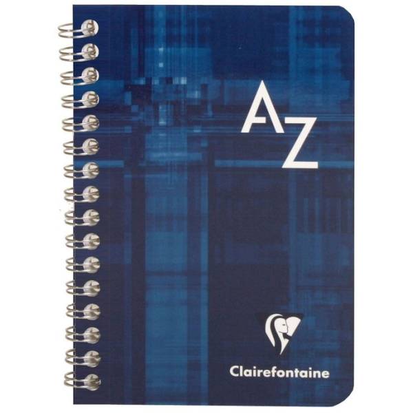 Registerbuch 9,5x14cm 50 Blatt kariert PP mit Spirale A-Z farbig sortiert