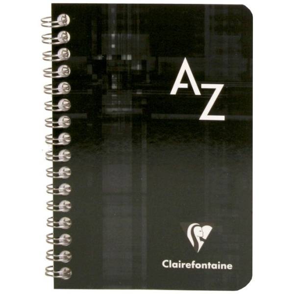 Registerbuch 9,5x14cm 50 Blatt kariert PP mit Spirale A-Z farbig sortiert