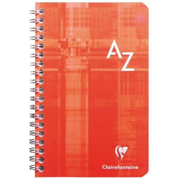 Registerbuch 11x17cm 50 Blatt kariert PP mit Spirale A-Z farbig sortiert
